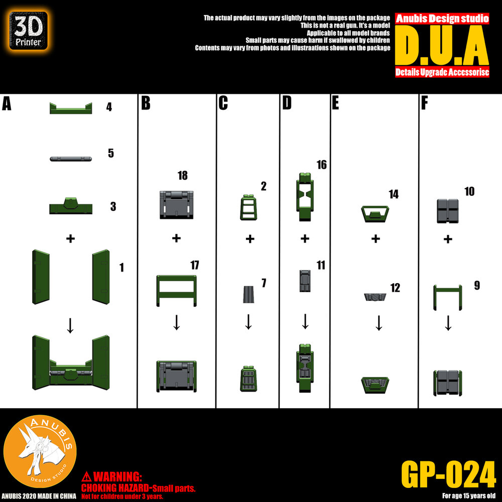 Anubis GP024 MG Zaku II MS-06 Detail Set