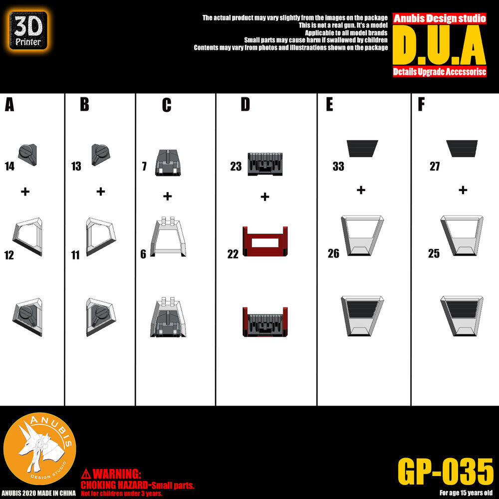 Anubis GP035 MG Strike GAT-105 Detail Set
