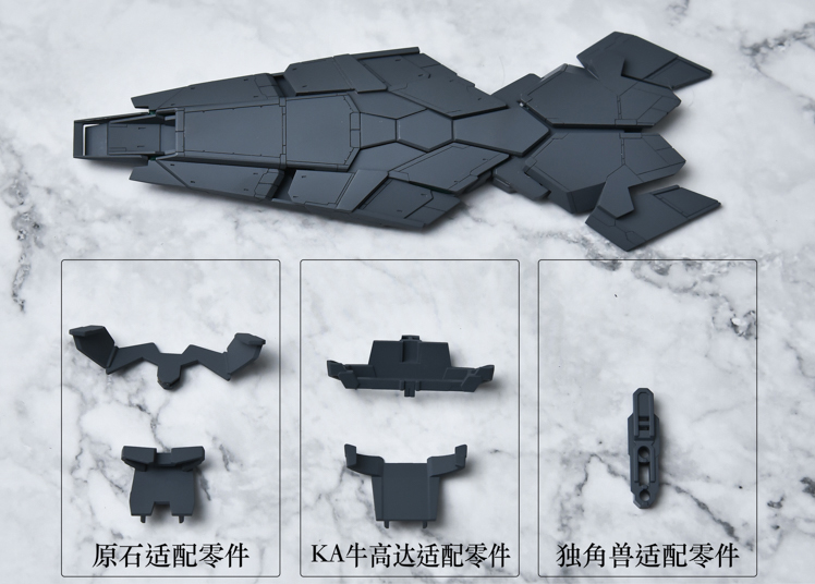 AnchoreT YujiaoLand MG Sinanju Stein, Unicorn en NU AADE Shield Dress-up Kit