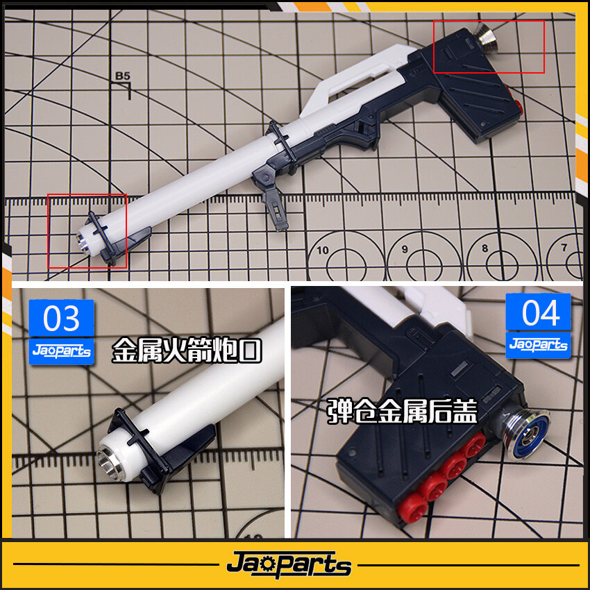 JAO Parts, RG Crossbone Metal Set Rood 4 Opties