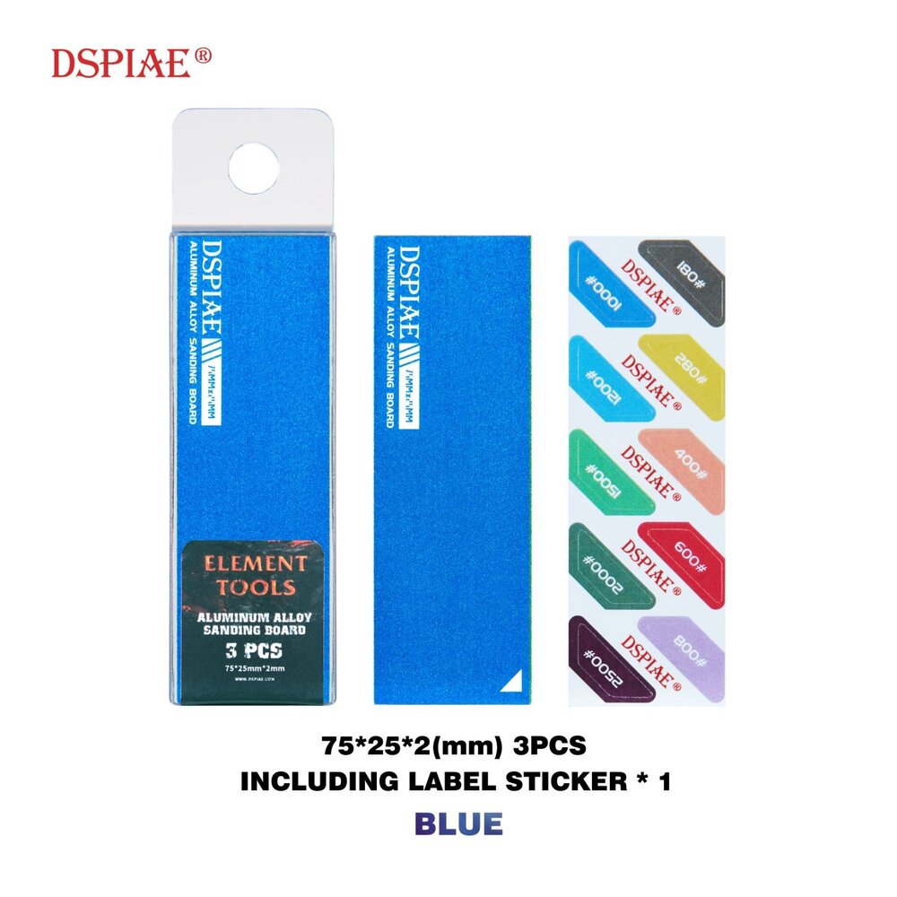 DSPIAE Aluminum Alloy Sanding Board AS-25 3stuks