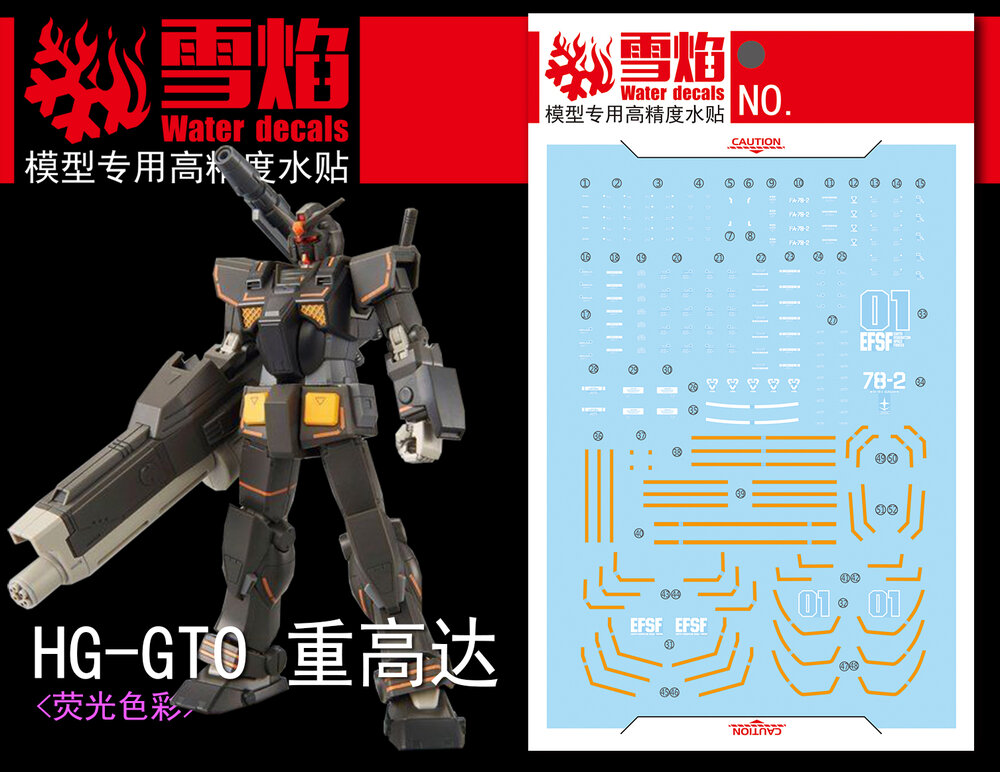 Flaming-Snow HG-25 Heavy Gundam GTO Fluorescerend