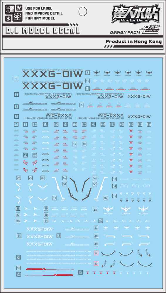 DL-Decal RG45 voor RG TV Wing