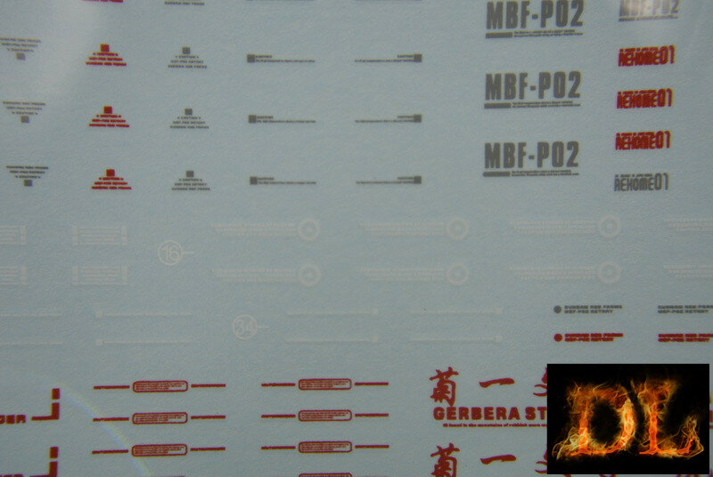 DL-Decal P02 voor PG Astray Red MBF-P02 2 Vellen