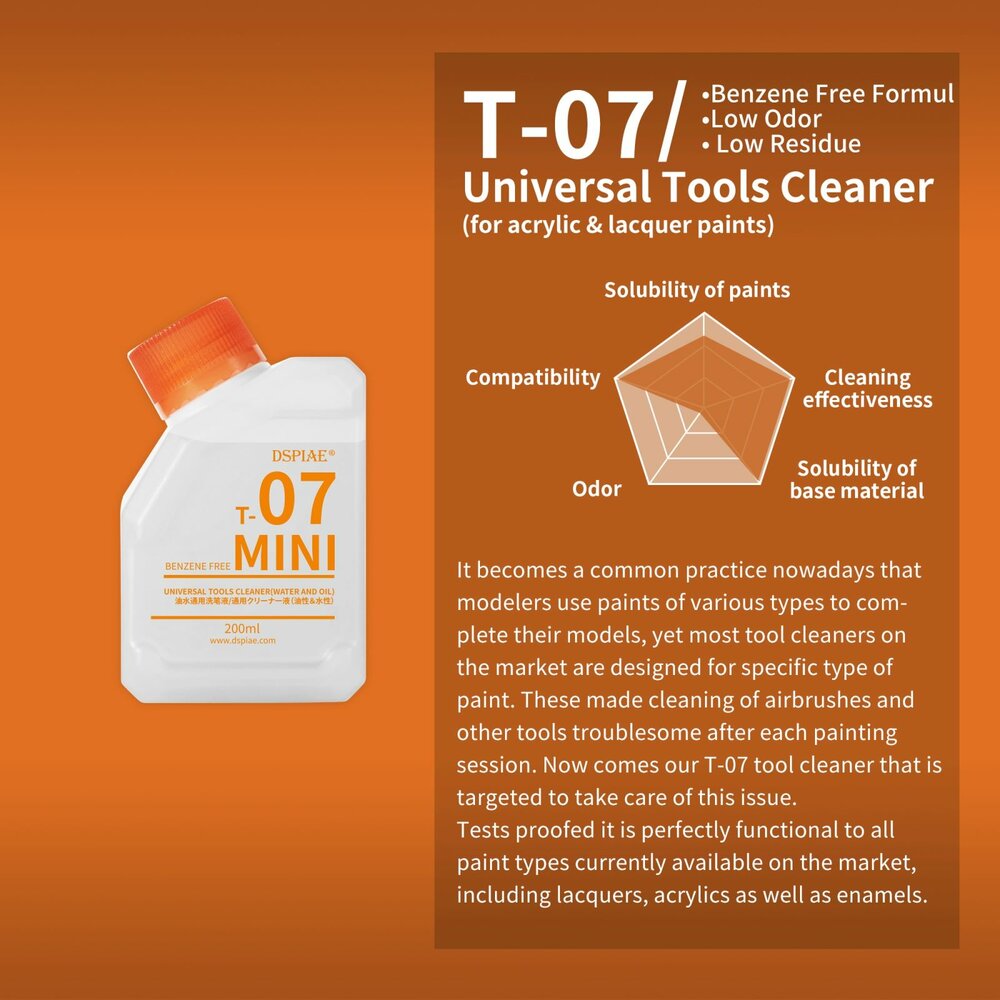 DSPIAE T-07 Mini Universele Tools Cleaner
