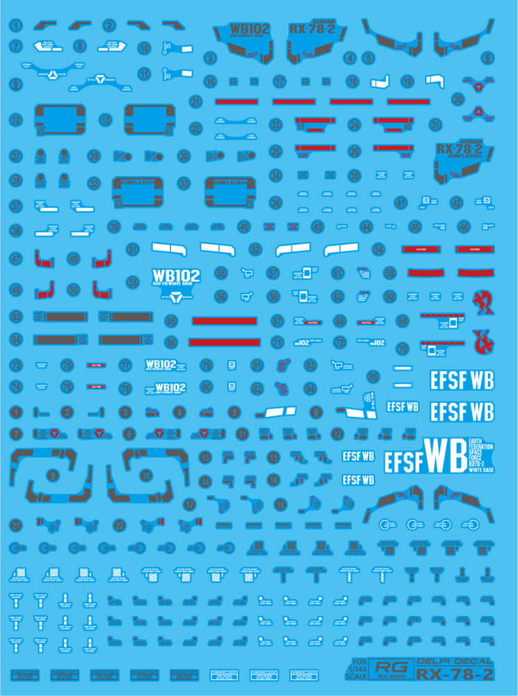 Delpi-Decal RG RX-78-2 First Holo Polygonaal