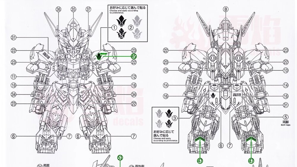 Flaming-Snow MGSD-02 Barbatos Fluorescerend