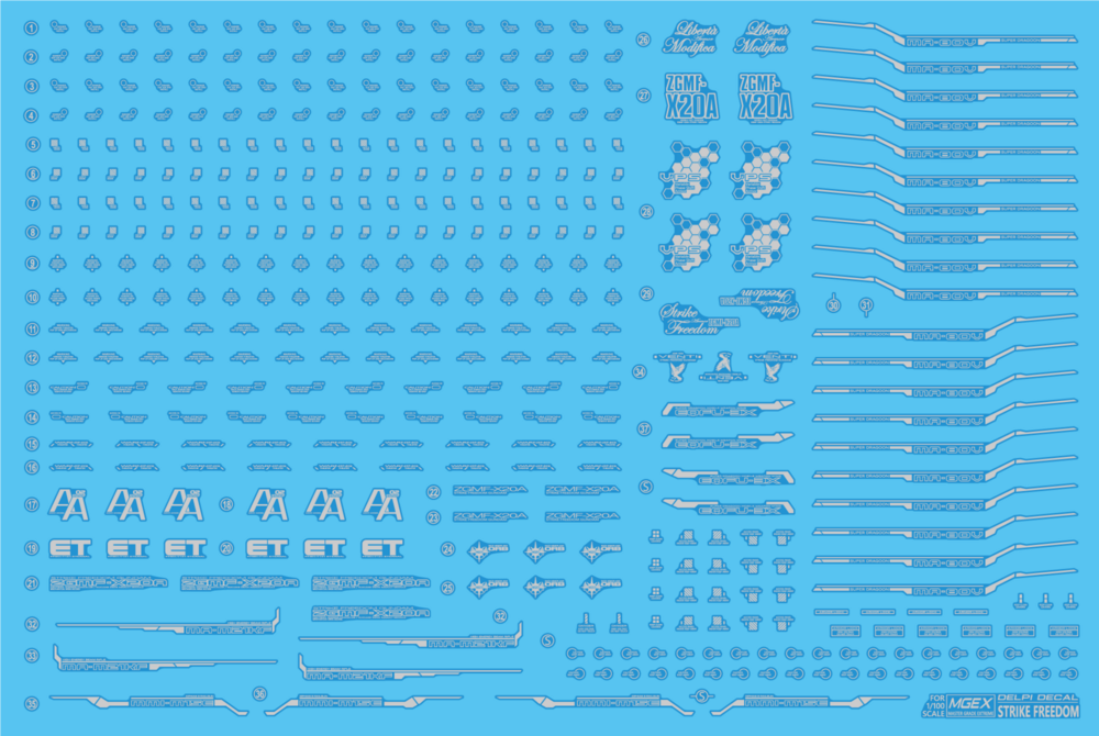 Delpi-Decal MGEX Strike Freedom Zilver Holo