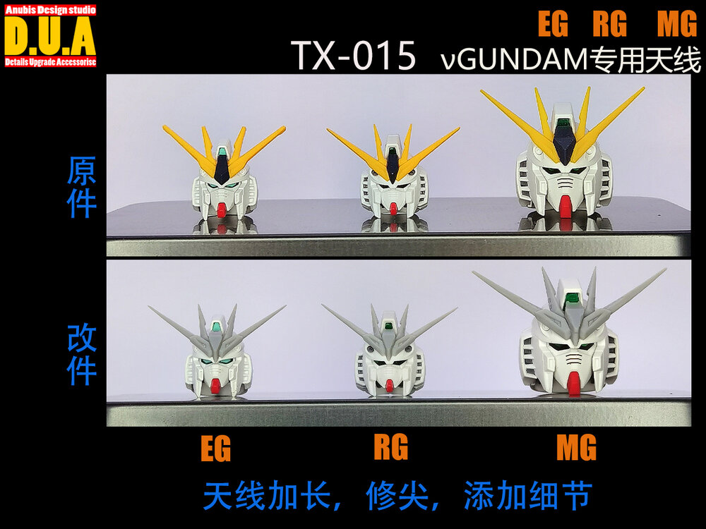 Anubis TX-015 V-Fin voor EG/RG/MG Nu Gundam