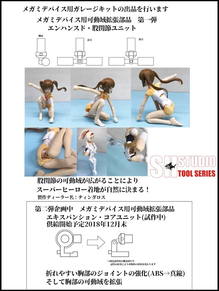 Sh Studio Kotobukiya Megami Device Metal Waist Joint 1pcs