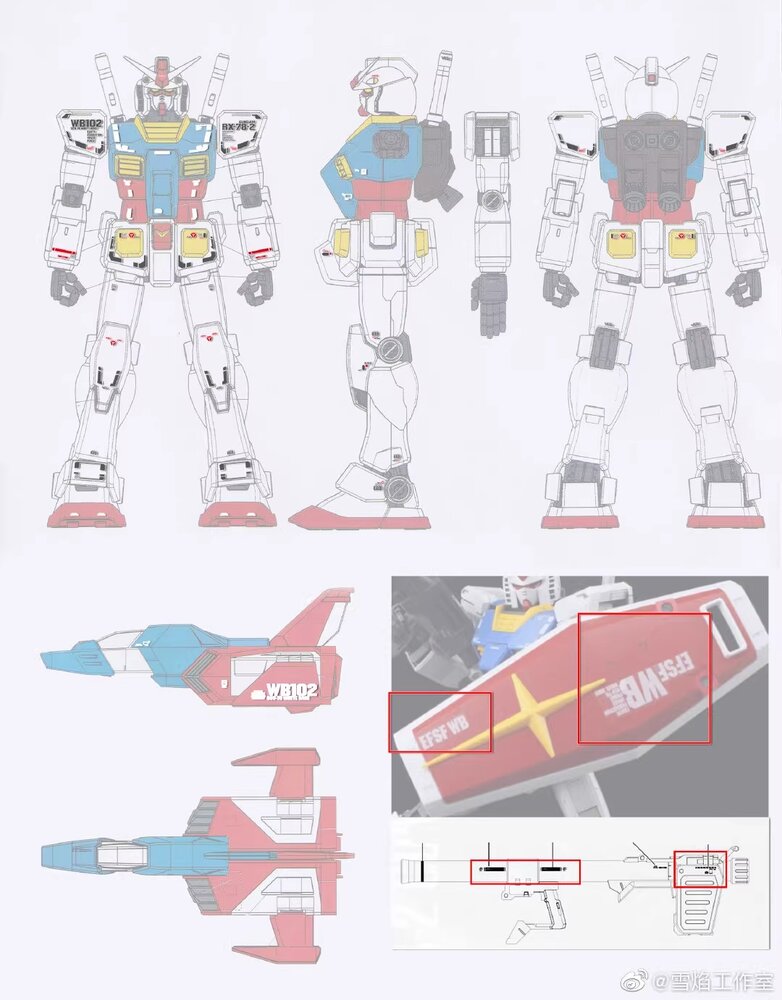 Flaming-Snow PG-07 RX-78-2 Fluorescent Decals