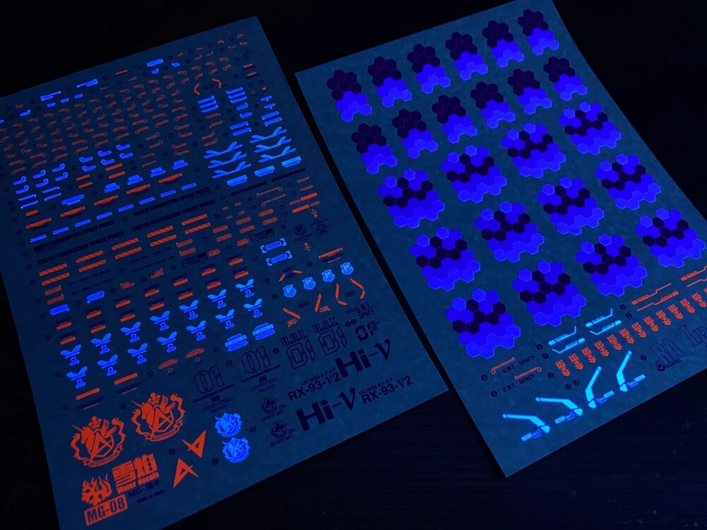 Flaming-Snow MG-08 Hi-Nu Ver. Ka. + HWS Fluorescent Decals