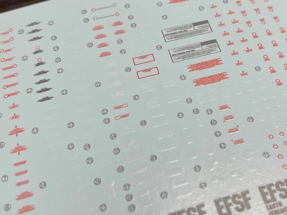 Flaming-Snow MG-18 RX-78-2 Ver. Ka Fluorescent Decals