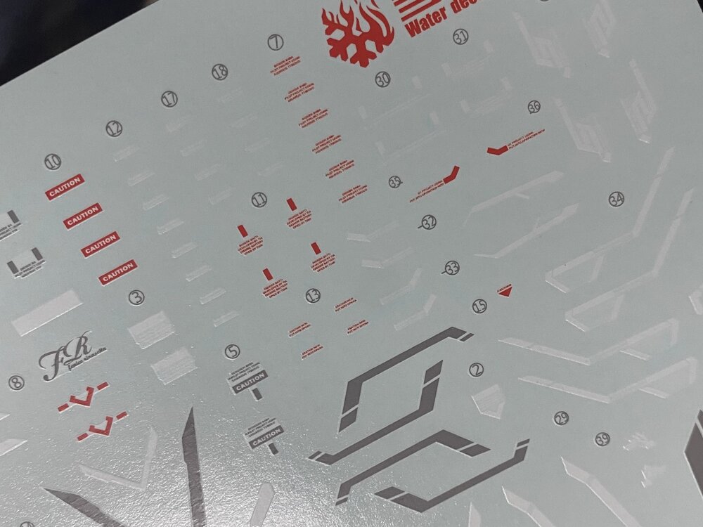 Flaming-Snow MG-07 Gundam Fenice Rinascita Fluorescent Decals