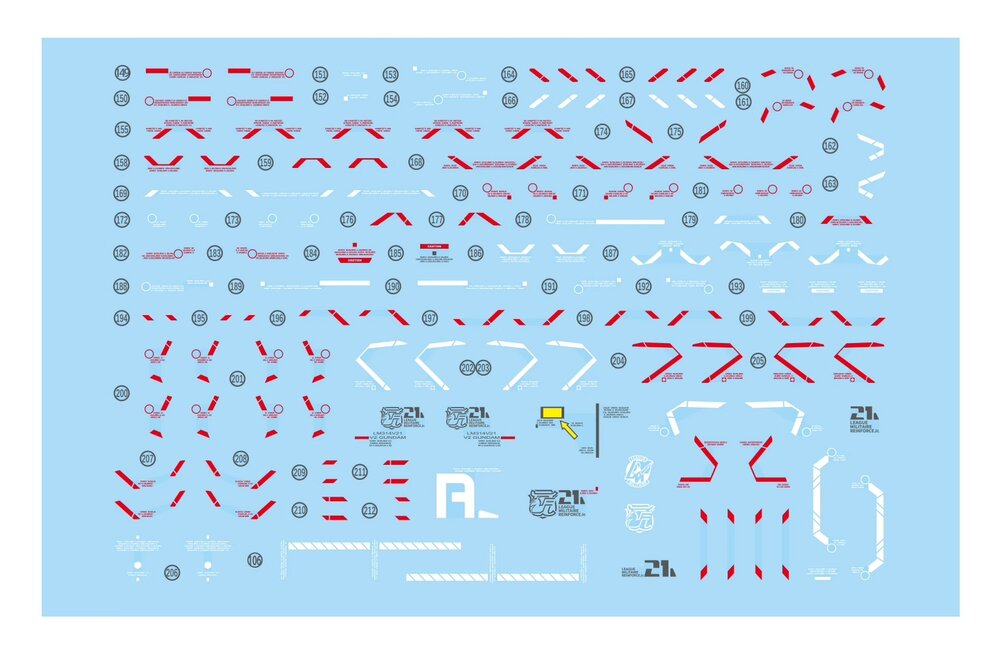 Flaming-Snow MG-91 Victory Two Assault Buster Ver. Ka Fluorescent Decals