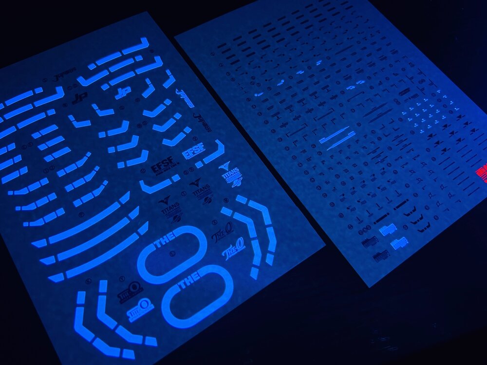 Flaming-Snow MG-22 PMX-003 The-O Fluorescent Decals