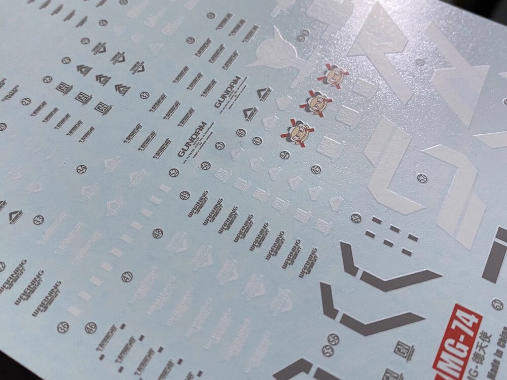 Flaming-Snow MG-76 Virtue Gundam Fluorescent Decals