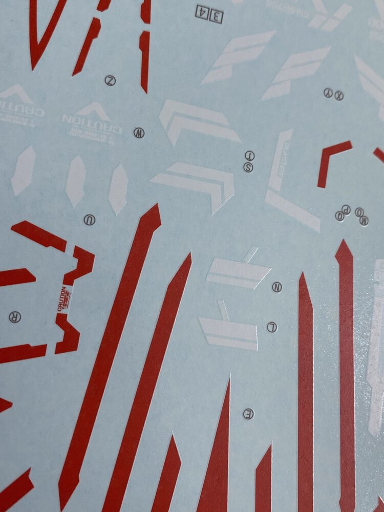 Flaming-Snow PG-02-2 OO Gundam Seven Sword/G Inspection Fluorescent Decals