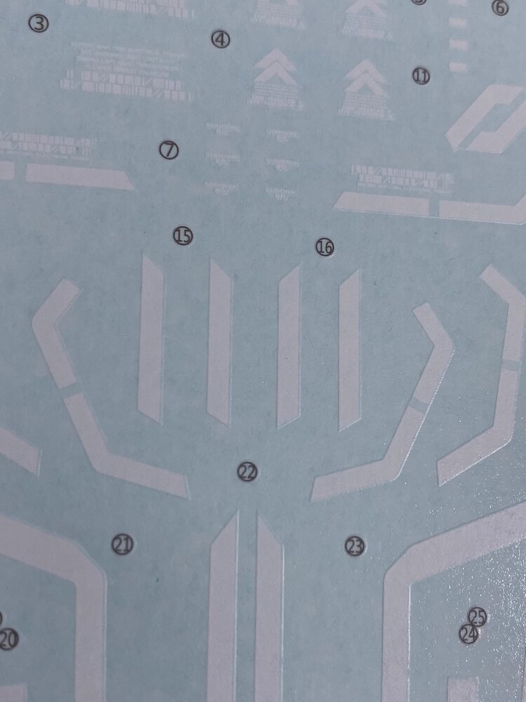 Flaming-Snow PG-02-2 OO Gundam Seven Sword/G Inspection Fluorescent Decals