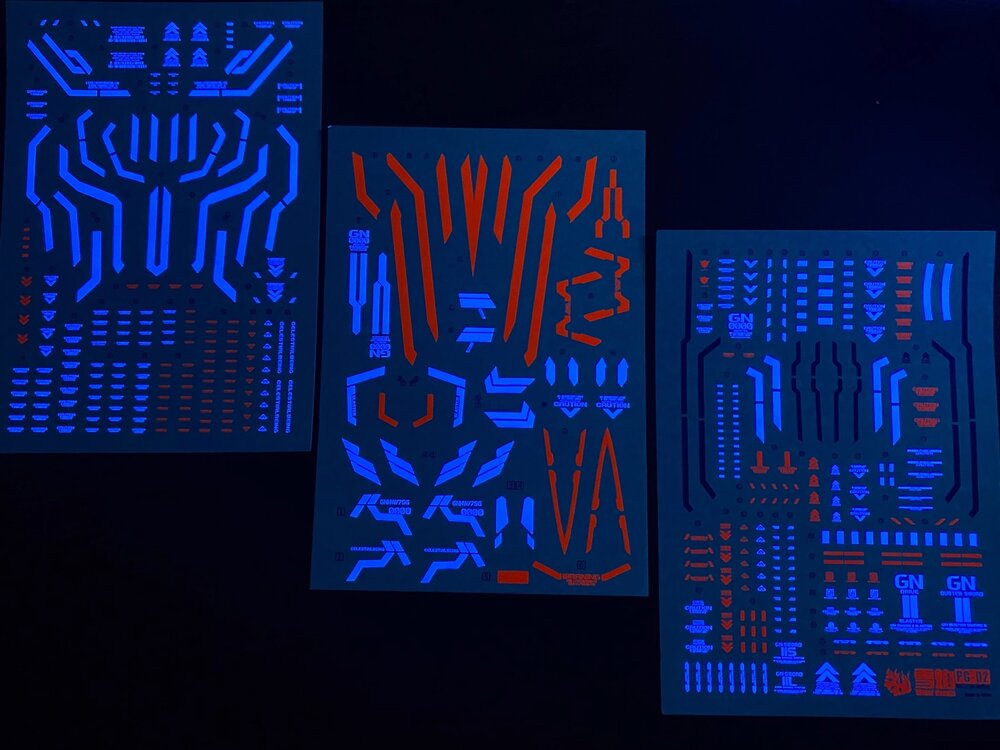 Flaming-Snow PG-02-2 OO Gundam Seven Sword/G Inspection Fluorescent Decals