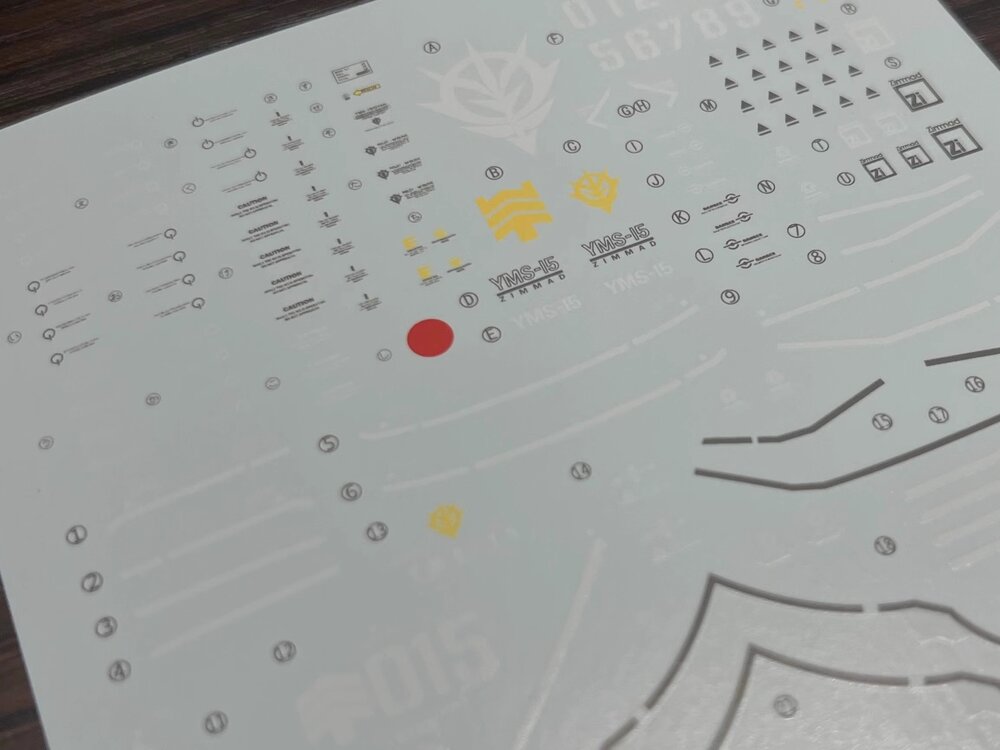 Flaming-Snow MG-101 Gyan Fluorescent Decals