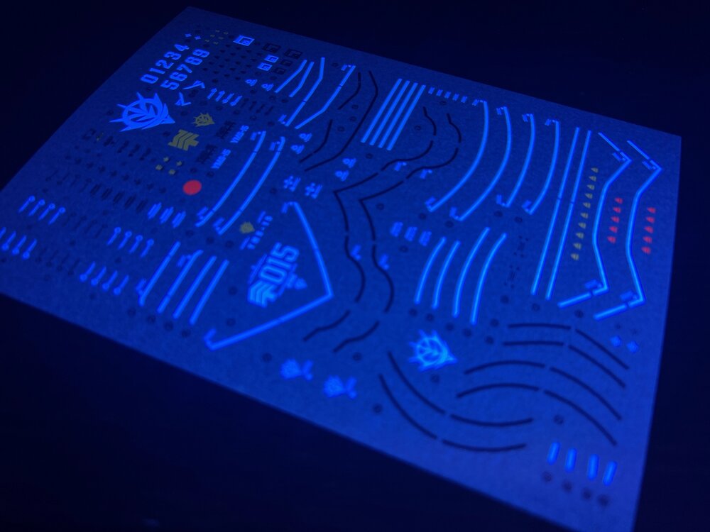 Flaming-Snow MG-101 Gyan Fluorescent Decals