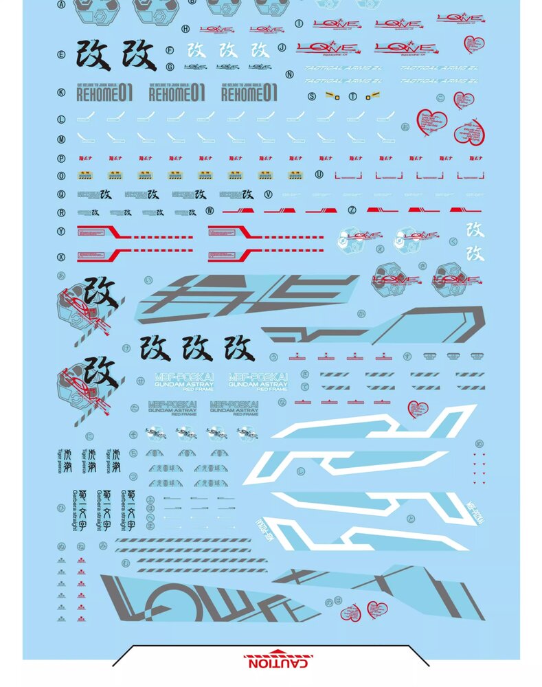 Flaming-Snow MG-14 Astray Red Frame Kai Fluorescent Decals