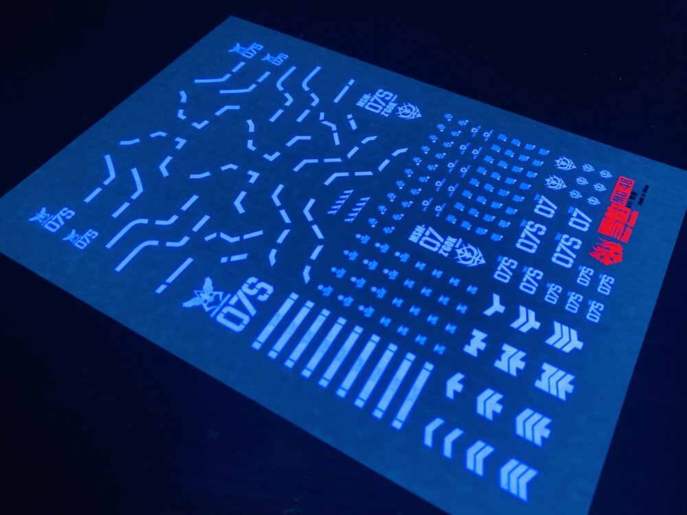 Flaming-Snow MG-48 MSM-07 Z&#039;Gok Fluorescent Decals