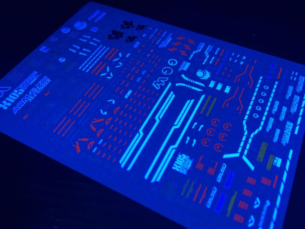 Flaming-Snow MG-114 Perfect Strike (Base Limited) Fluorescent Decals