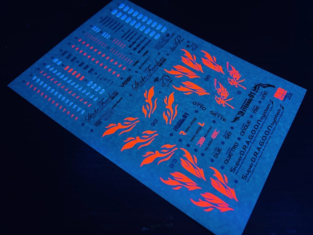 Flaming-Snow MG-83 Strike Freedom Ver. Zhuque Fluorescent Decals