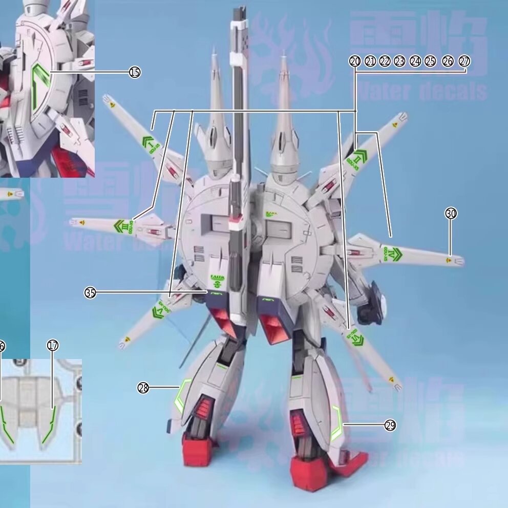 Flaming-Snow TV 1/100 Legend Gundam Fluorescent Decals