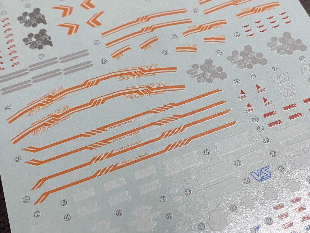 Flaming-Snow MG-81 Buster Gundam Fluorescent Decals