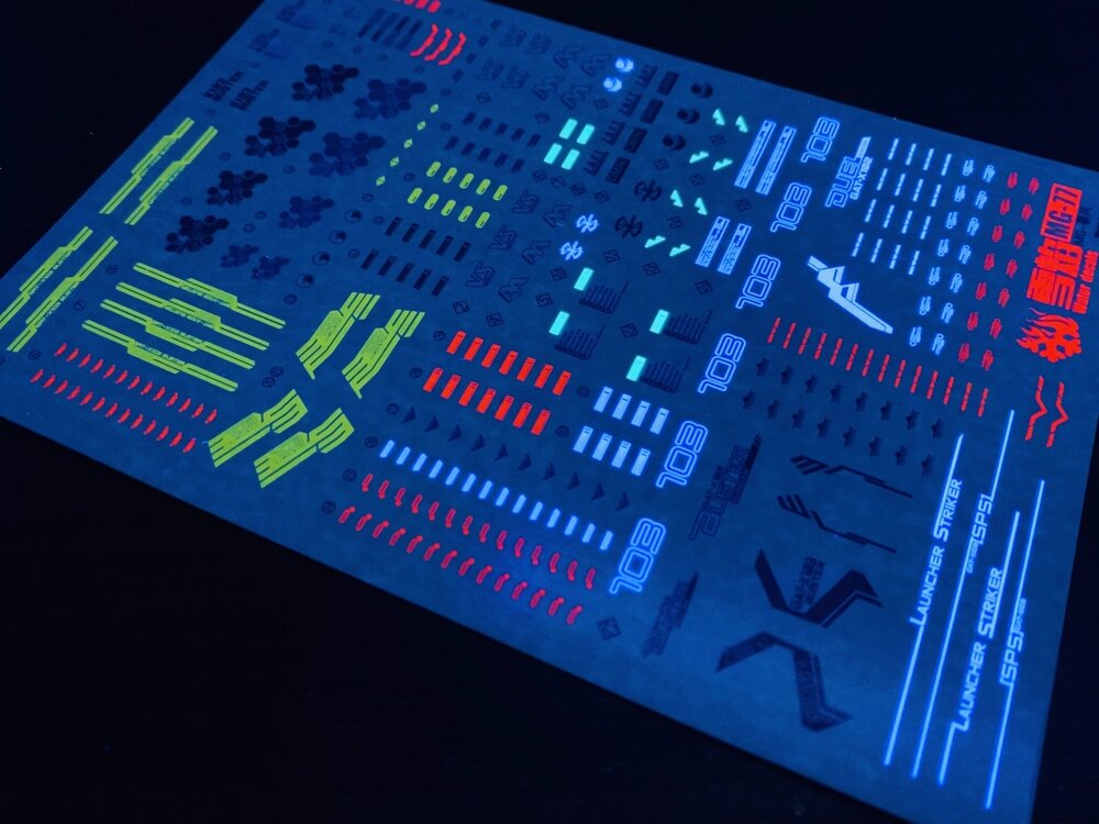 Flaming-Snow MG-81 Buster Gundam Fluorescent Decals