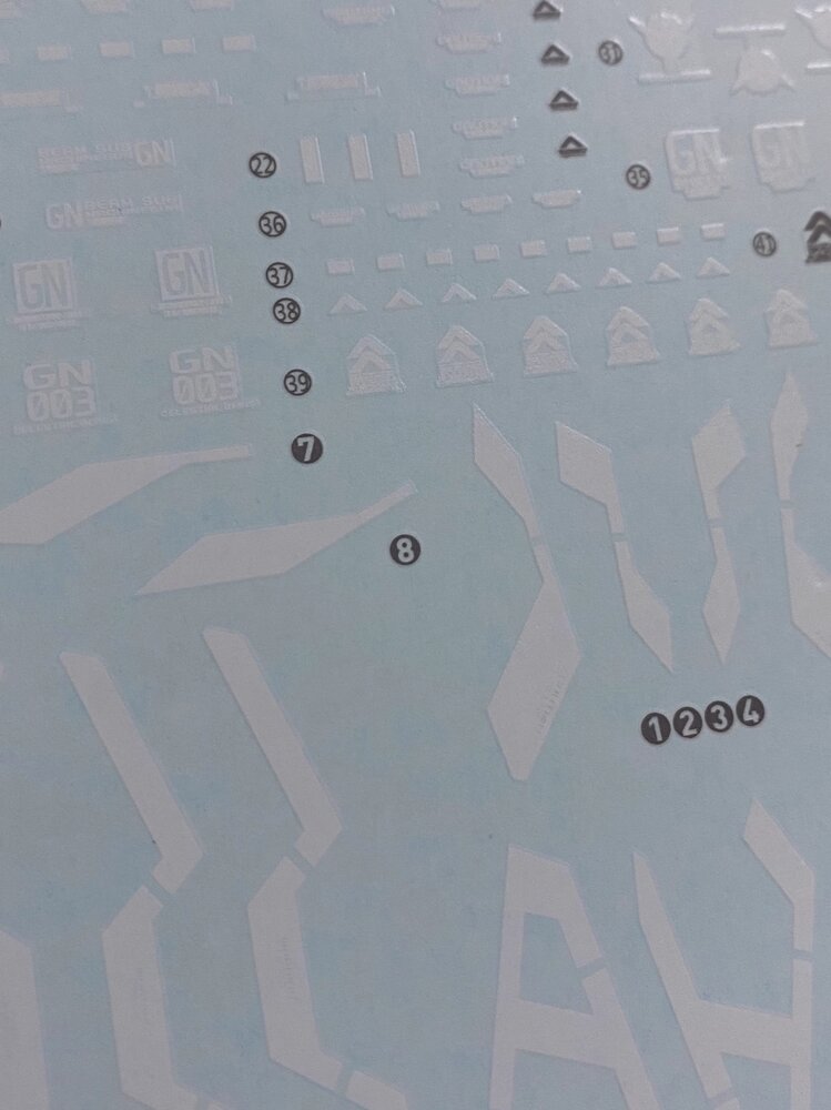 Flaming-Snow MG-57 Gundam Kyrios Fluorescent Decals