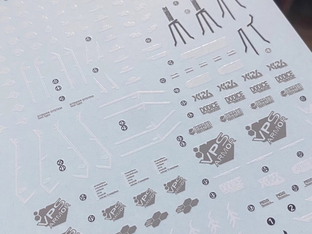 Flaming-Snow MG-65 Testament Gundam Fluorescent Decals