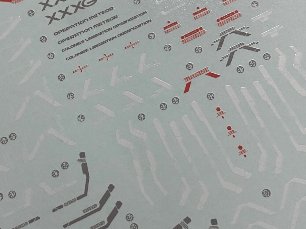 Flaming-Snow MG-64 Gundam Sandrock EW (Armadillo Unit) Fluorescent Decals