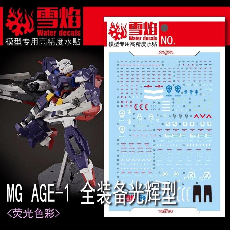 Flaming-Snow MG-136 AGE 1 Full Glansa Fluorescent Decals