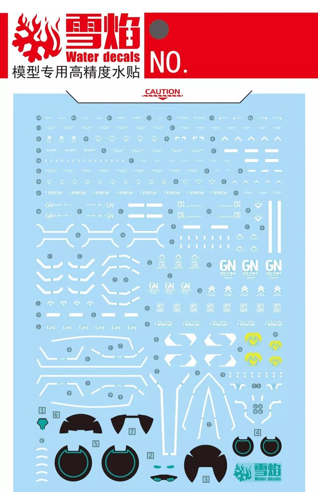 Flaming-Snow MG-92 Astraea Type F Fluorescent Decals
