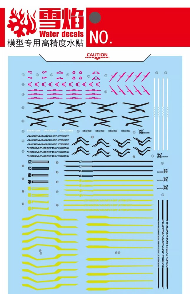 Flaming-Snow MG-141 Eclipse + Maneuver Type (Cyberized Color) Fluorescent Decals