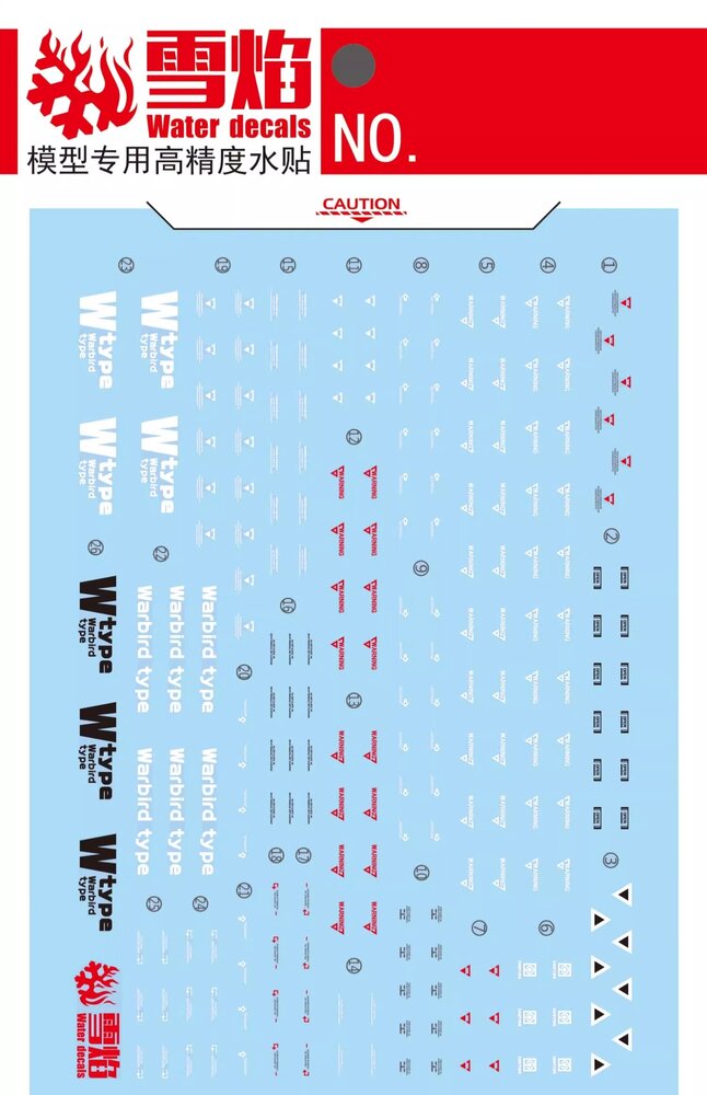 Flaming-Snow MG-96 Gundam F90 Mission Pack W Type Fluorescent Decals
