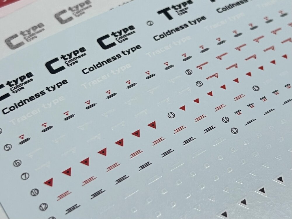 Flaming-Snow MG-134 F90 Mission Pack C &amp; T Type Fluorescent Decals