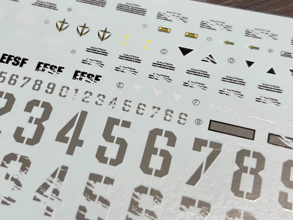 Flaming-Snow MG-104 RGM-79[G] GM Fluorescent Decals