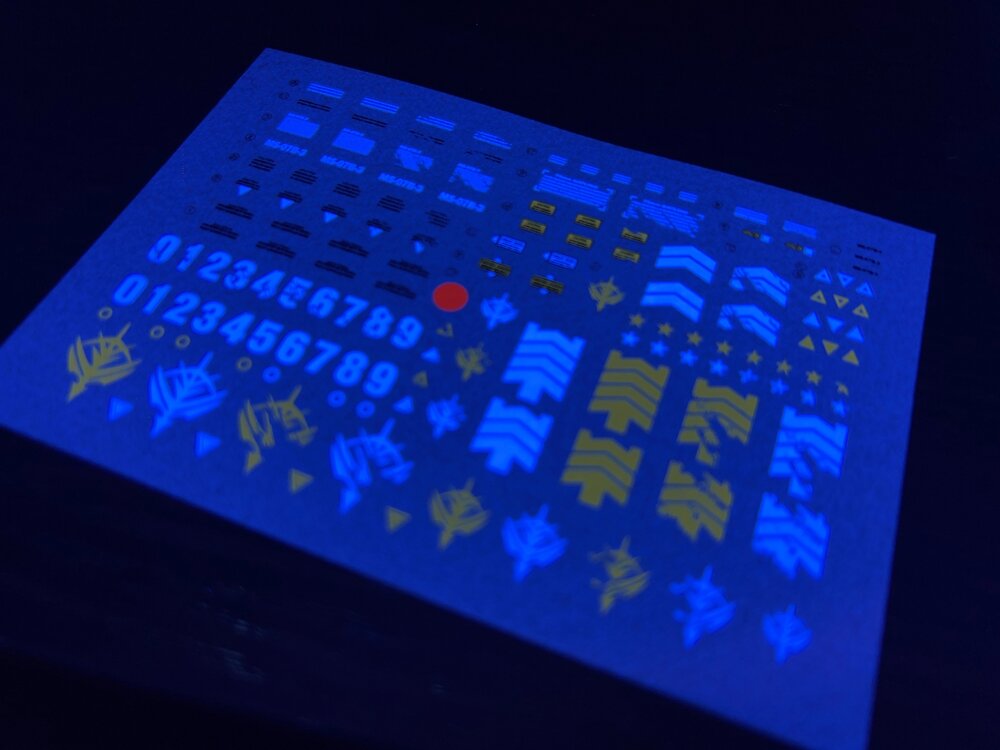 Flaming-Snow MG-102 MS-07B-3 Gouf Custom Fluorescent Decals