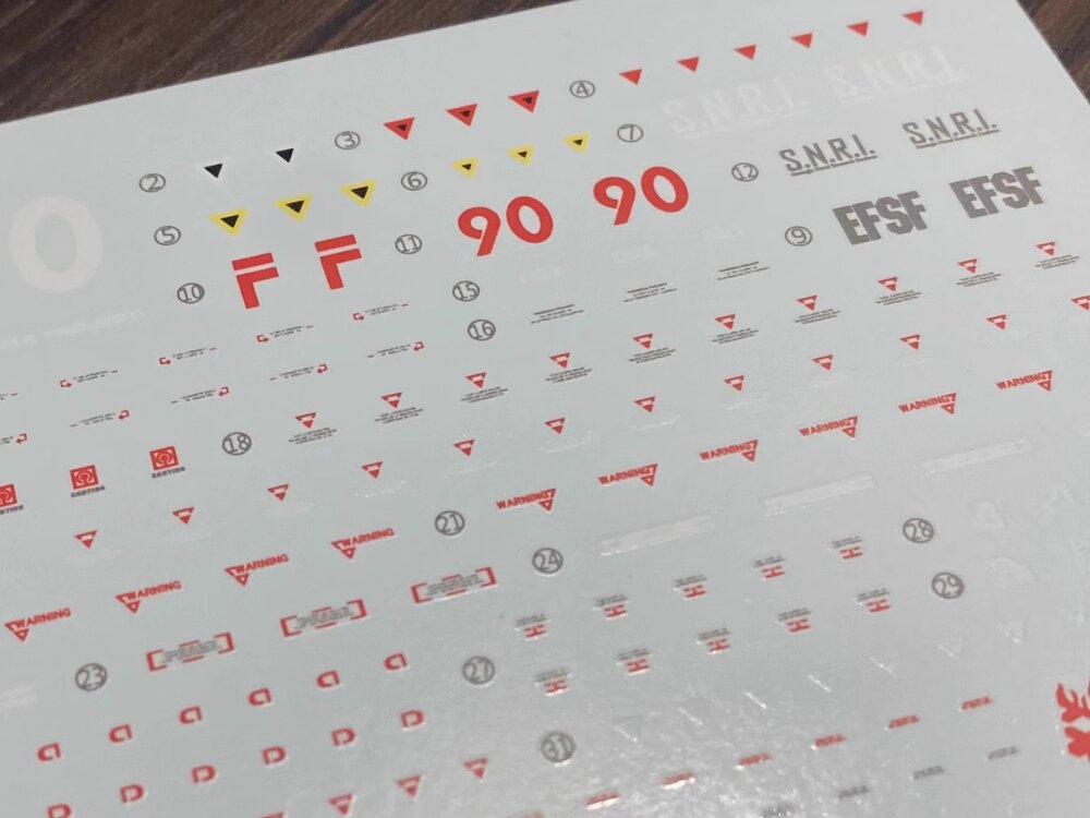 Flaming-Snow MG-94 F90 Fluorescent Decals