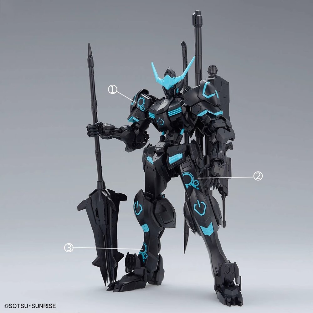 Flaming-Snow MG-122 Gundam Barbatos (recirculation color/neon blue) Fluorescent Decals