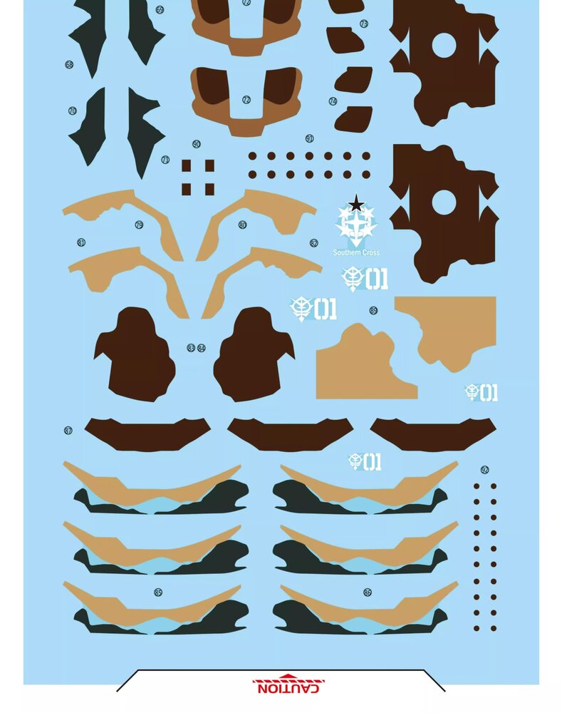 Flaming-Snow HG-71 GTO MS-06GD Zaku Surface Type [EGBA] Fluorescent Decals