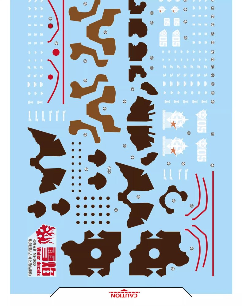 Flaming-Snow HG-93 MS-06GD Danan Zaku Fluorescent Decals