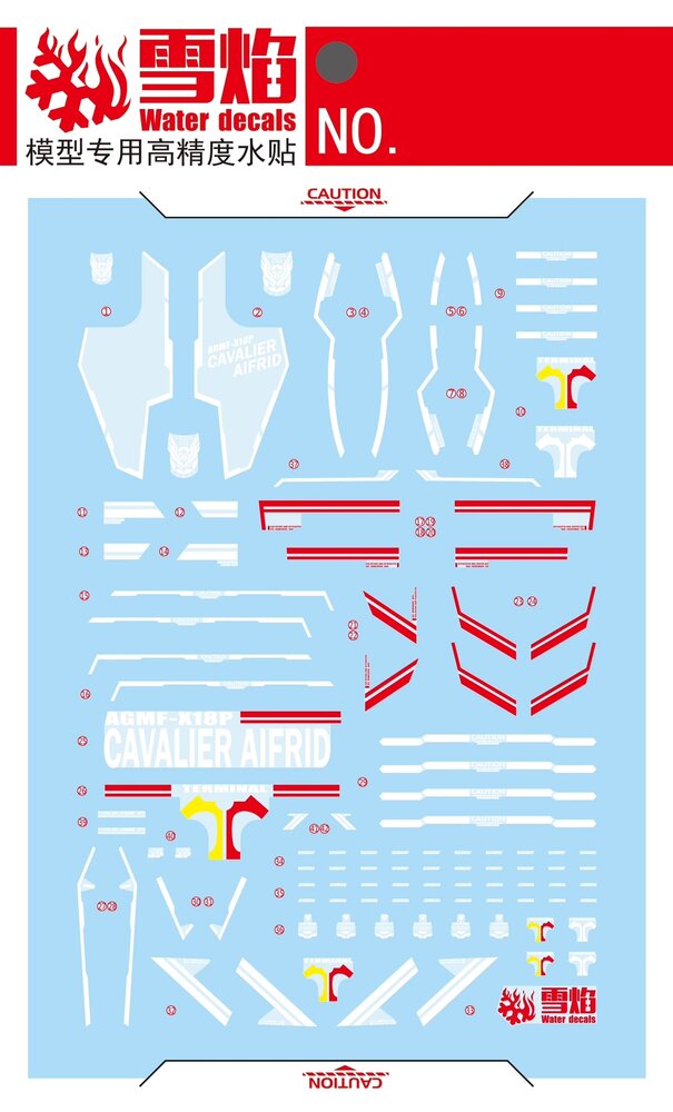 Flaming-Snow HG-106 Cavalier Aifrid Fluorescent Decals