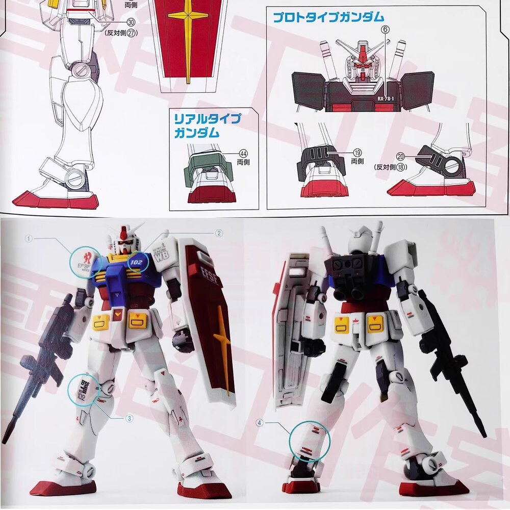 Flaming-Snow EG-07 RX-78-2 (Bandai Version) Fluorescent Decals