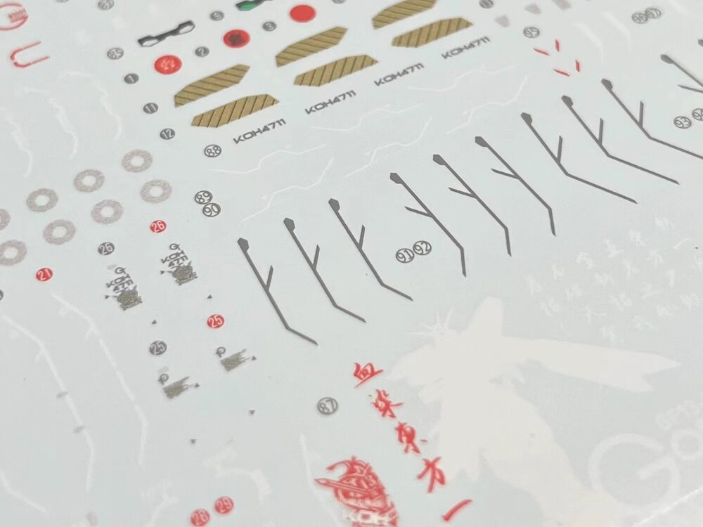 Flaming-Snow RG-45 God Gundam Fluorescent Decals